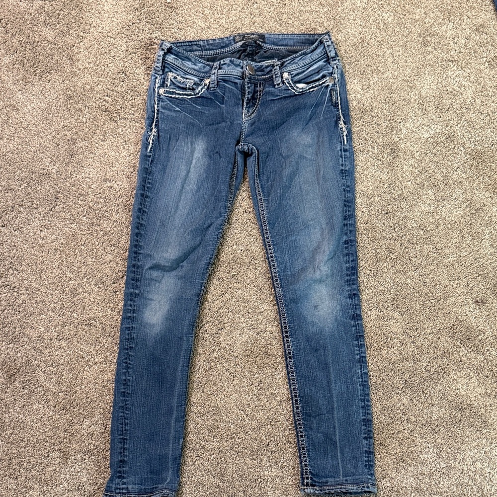 Silver Jeans Women's Dark Blue Skinny Jeans